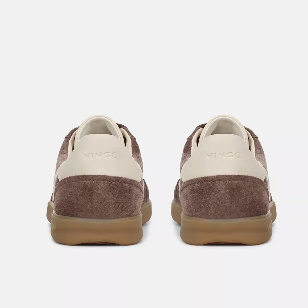 Vince Women's Suede Leather Sneakers in Tan Brown